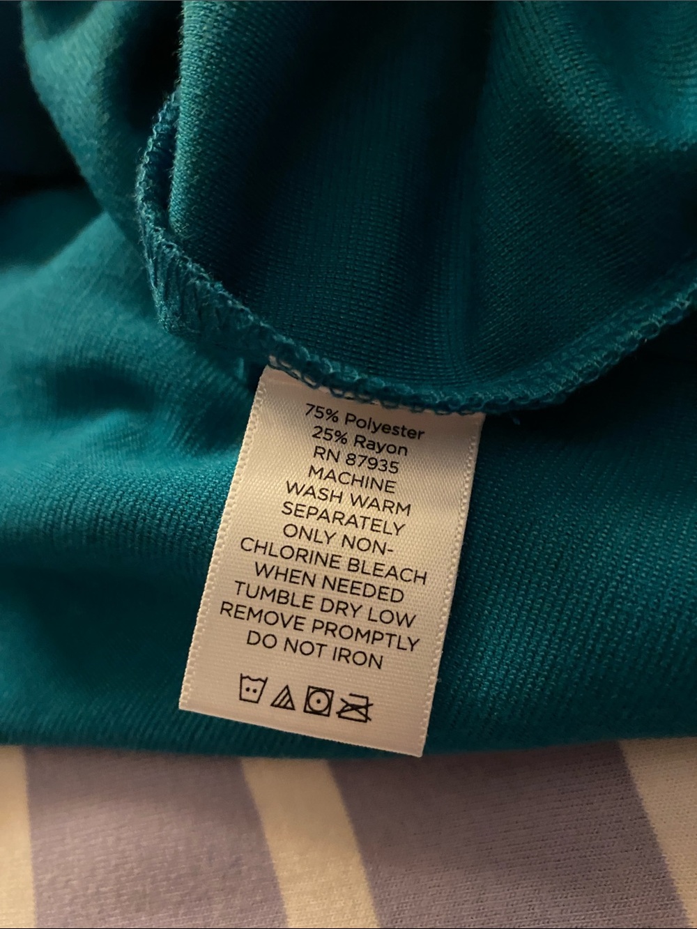 Susan Graver Teal Midi Scoop Neck Dress - Picture 4 of 4